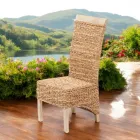 Garden Chair in Natural Banana Weaving - Angola Viadurini