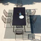 Metal Garden Chair with Armrests Made in Italy 2 Pieces - Vikas Viadurini