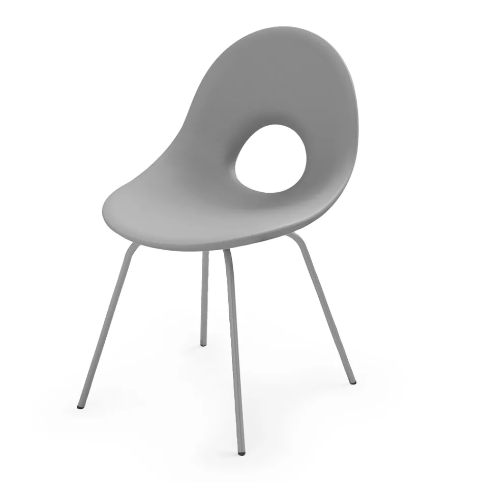 Garden Chair in Polyethylene and Aluminium Base Made in Italy - Ashley Viadurini