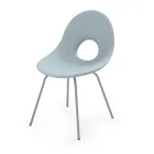 Garden Chair in Polyethylene and Aluminium Base Made in Italy - Ashley Viadurini