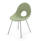 Garden Chair in Polyethylene and Aluminium Base Made in Italy - Ashley Viadurini