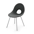 Garden Chair in Polyethylene and Aluminium Base Made in Italy - Ashley Viadurini