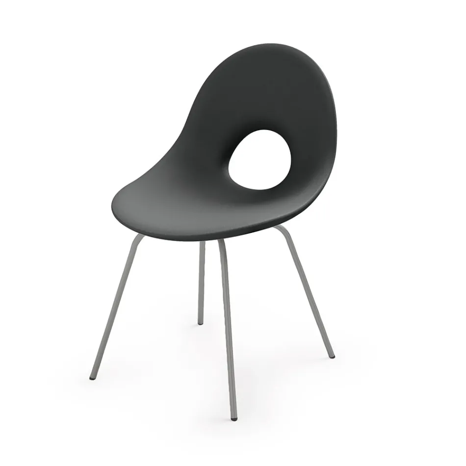 Garden Chair in Polyethylene and Aluminium Base Made in Italy - Ashley Viadurini