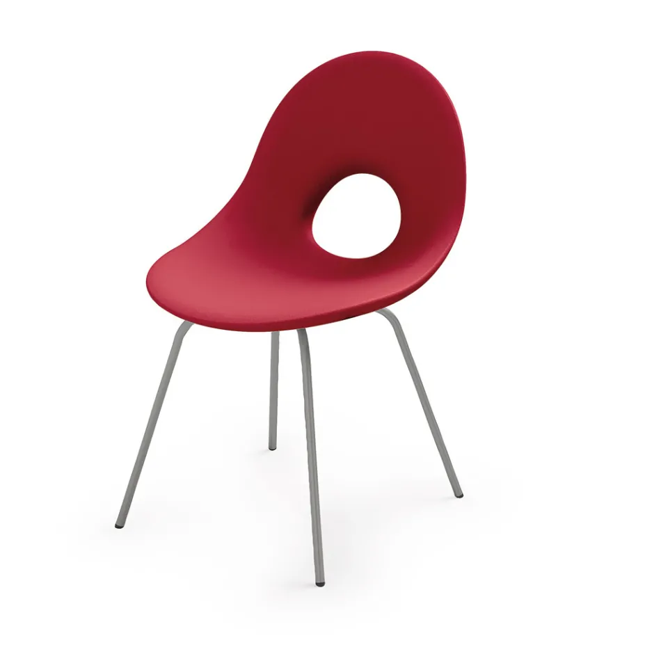 Garden Chair in Polyethylene and Aluminium Base Made in Italy - Ashley Viadurini