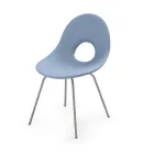 Garden Chair in Polyethylene and Aluminium Base Made in Italy - Ashley Viadurini