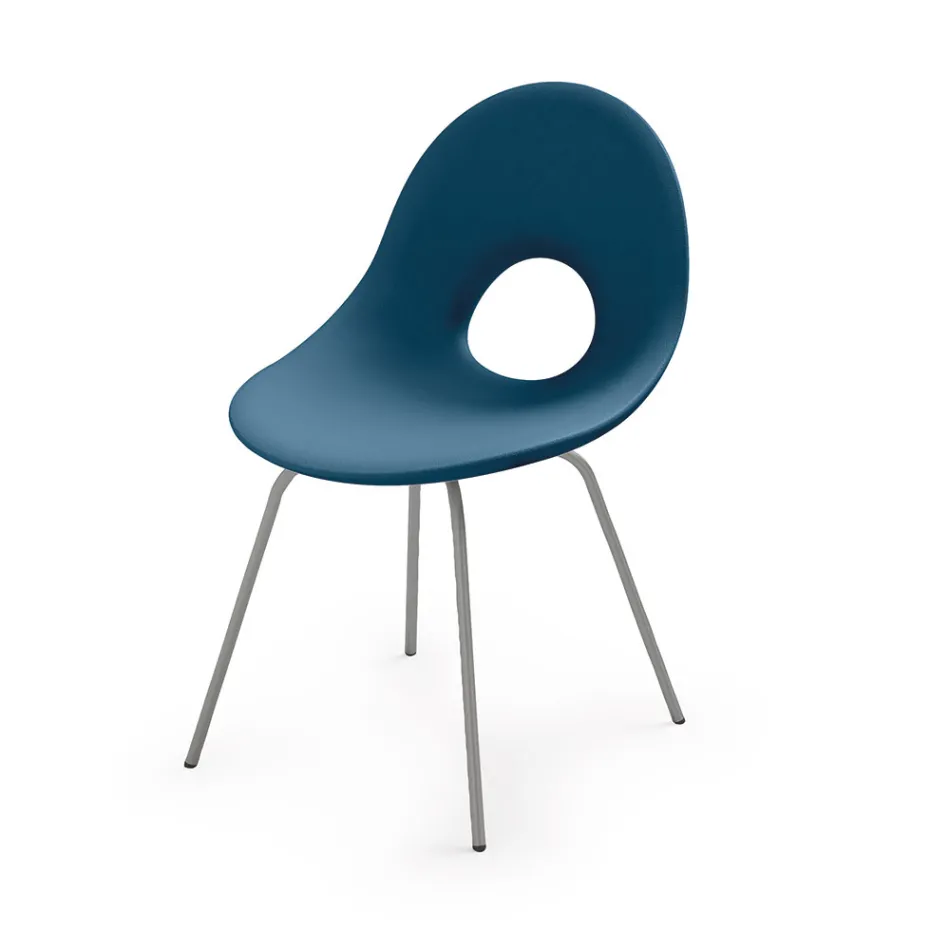 Garden Chair in Polyethylene and Aluminium Base Made in Italy - Ashley Viadurini