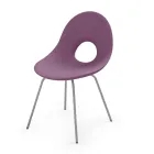 Garden Chair in Polyethylene and Aluminium Base Made in Italy - Ashley Viadurini