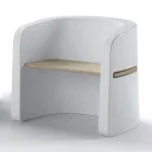 Garden Chair in Polyethylene and Birch Wood Made in Italy - Talula Viadurini