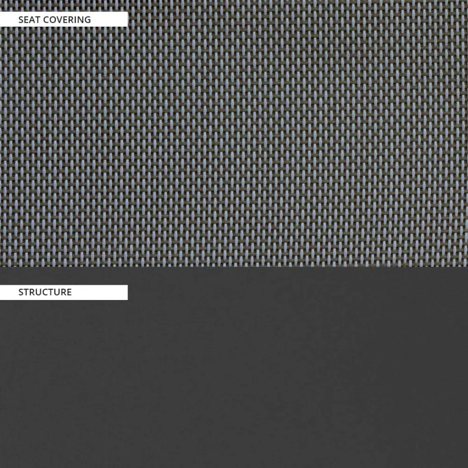 Garden Chair in Textilene and Aluminium Base Made in Italy - Milanka Viadurini