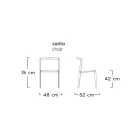 Garden Chair in Textilene and Aluminium Base Made in Italy - Milanka Viadurini