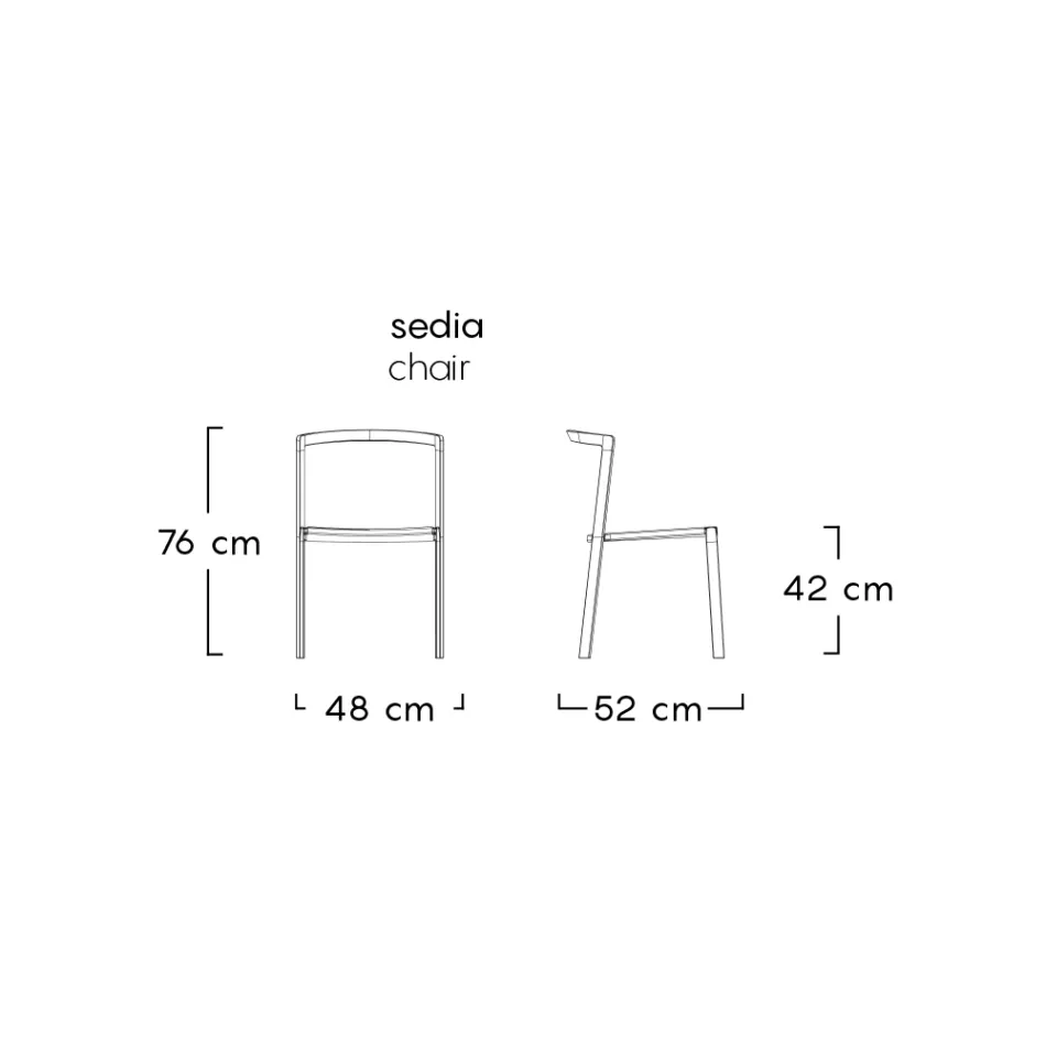 Garden Chair in Textilene and Aluminium Base Made in Italy - Milanka Viadurini