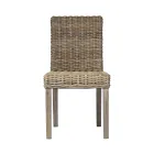 Garden Chair Made of Wood and Fibre in Grey Kubu - Bosco Viadurini