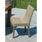 Garden Chair Made of Wood and Fibre in Grey Kubu - Bosco Viadurini