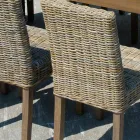 Garden Chair Made of Wood and Fibre in Grey Kubu - Bosco Viadurini