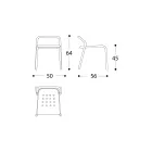 Garden Chair Aluminium Structure Made in Italy - Noss by Varaschin Viadurini