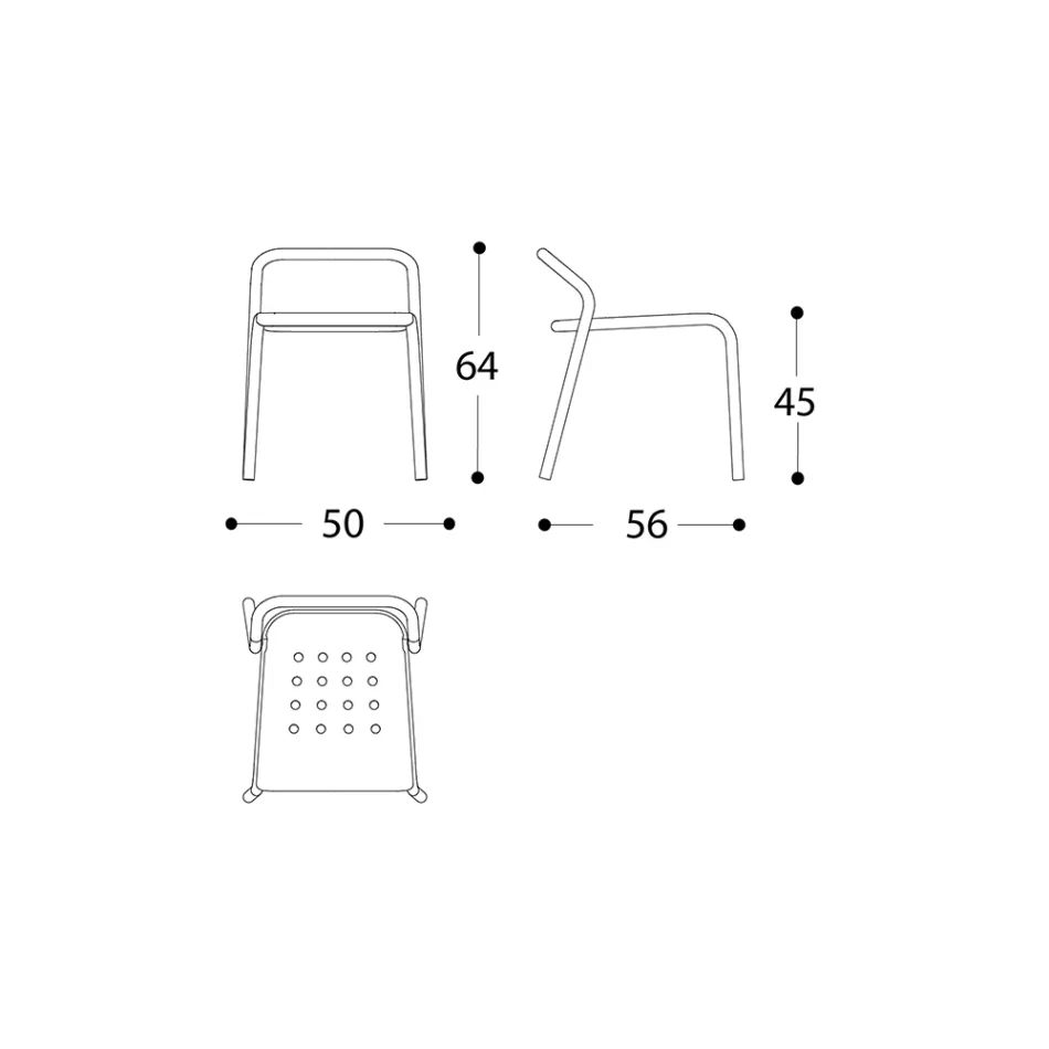 Garden Chair Aluminium Structure Made in Italy - Noss by Varaschin Viadurini