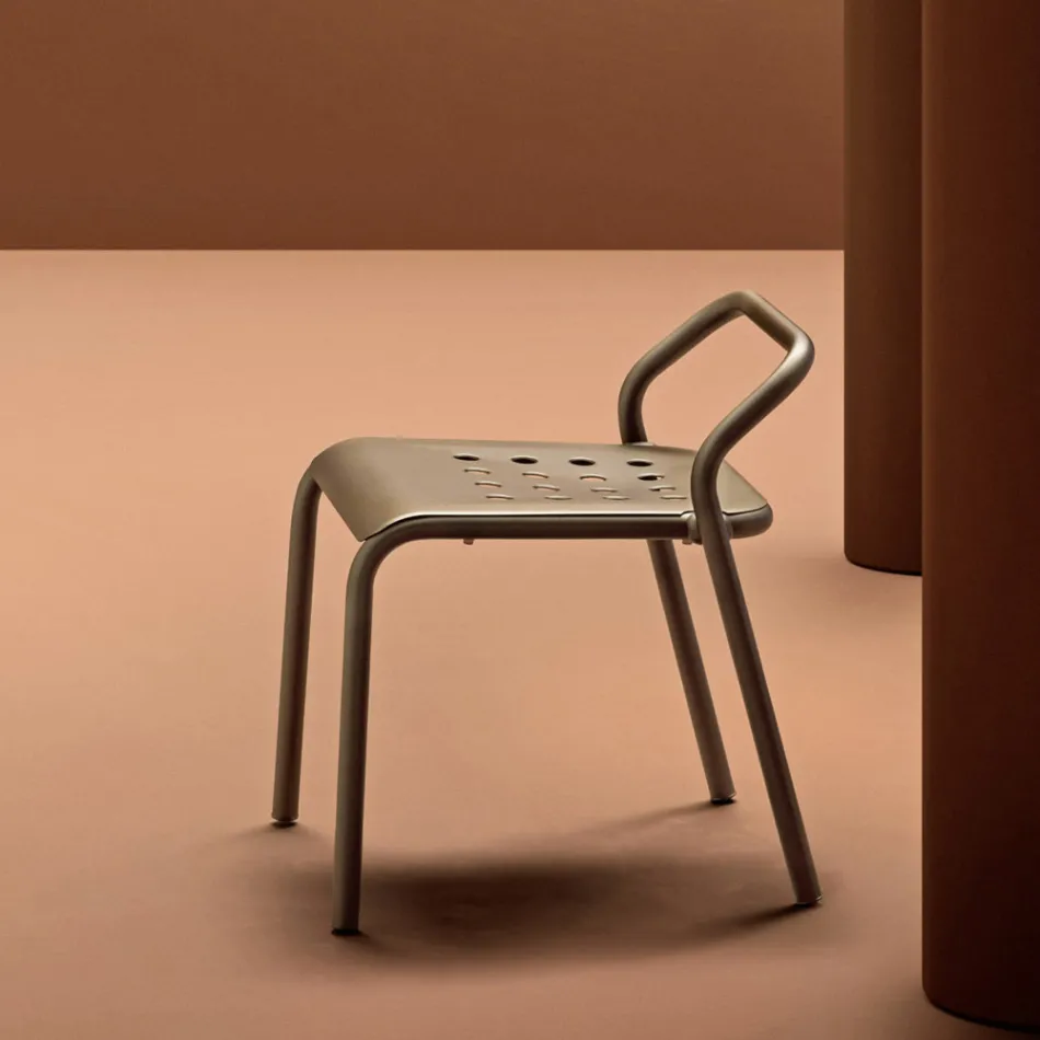 Garden Chair Aluminium Structure Made in Italy - Noss by Varaschin Viadurini