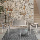 Garden Chair Structure in Painted Aluminium Made in Italy - Jouve Viadurini