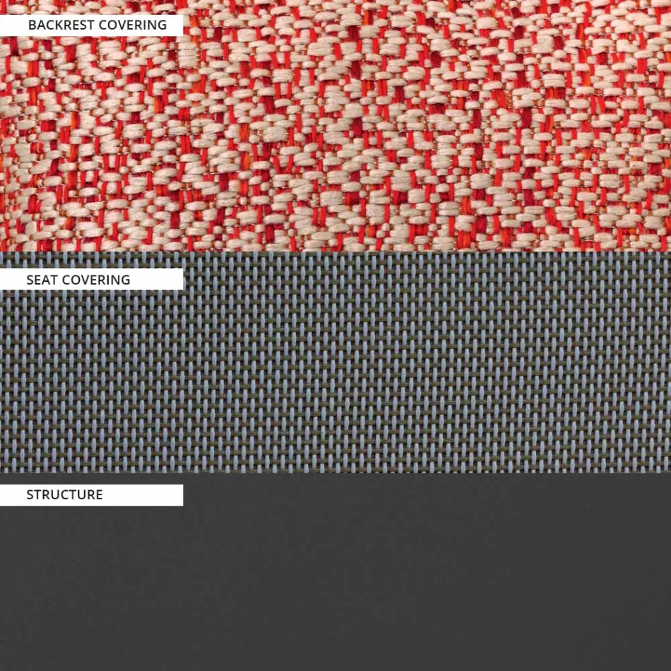 Garden Chair Structure in Painted Aluminium Made in Italy - Jouve Viadurini