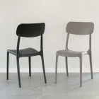 Indoor and Outdoor Stackable Chair in Polypropylene of Different Colours - Garima Viadurini