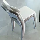 Indoor and Outdoor Stackable Chair in Polypropylene of Different Colours - Garima Viadurini