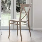 Indoor and Outdoor Stackable Chair in Reinforced Resin with Fiberglass - Naira Viadurini