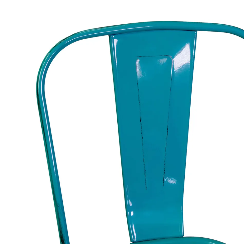 Indoor and Outdoor Chair Made of Iron in Different Colours - Stationery Viadurini