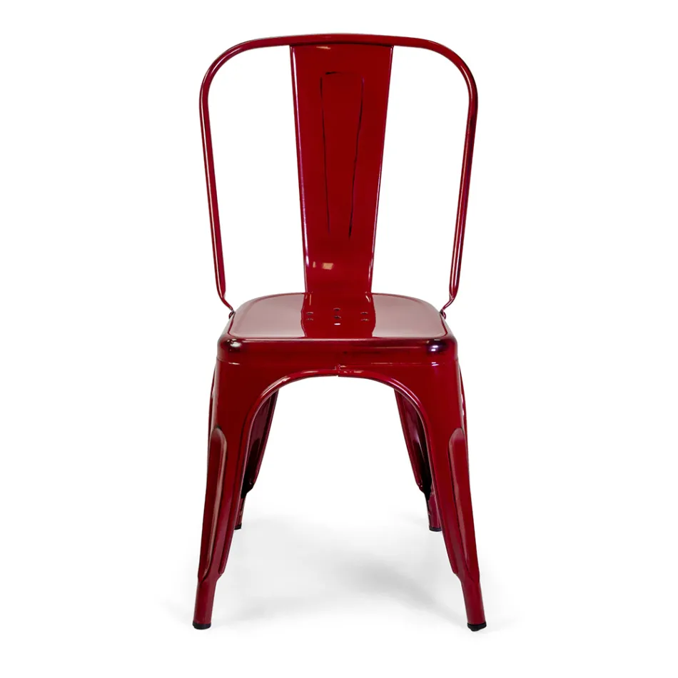 Indoor and Outdoor Chair Made of Iron in Different Colours - Stationery Viadurini