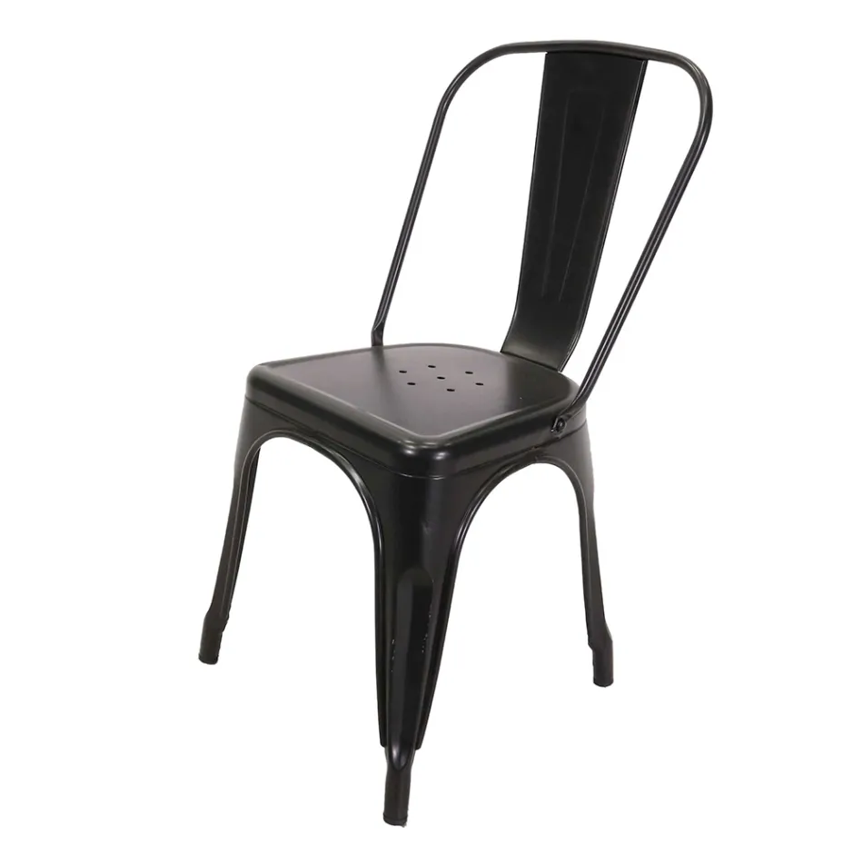 Indoor and Outdoor Chair Made of Iron in Different Colours - Stationery Viadurini