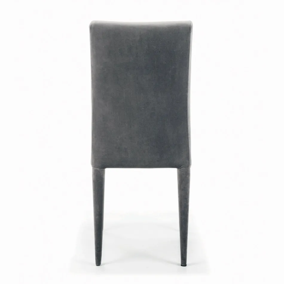Fully Padded and Upholstered Dining Chair Made in Italy - Naples Viadurini