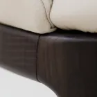 Dining Chair with Armrests in Ice Colour Leather Made in Italy - Lyanne Viadurini