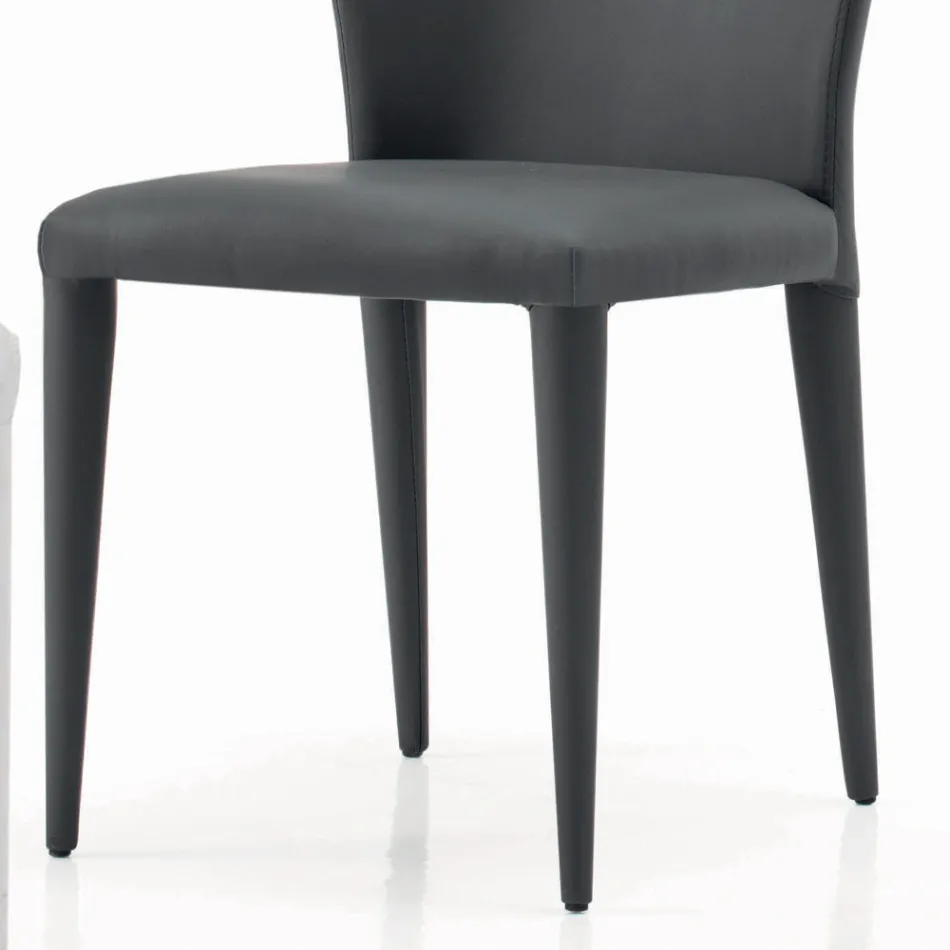 Dining Chair with Seat and Upholstered Legs Made in Italy - Verona Viadurini