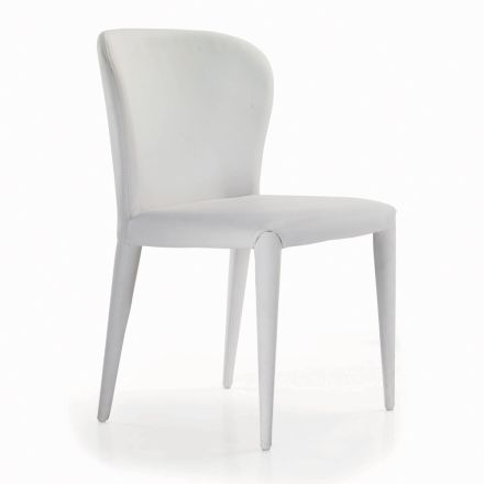 Dining Chair with Seat and Upholstered Legs Made in Italy - Verona Viadurini