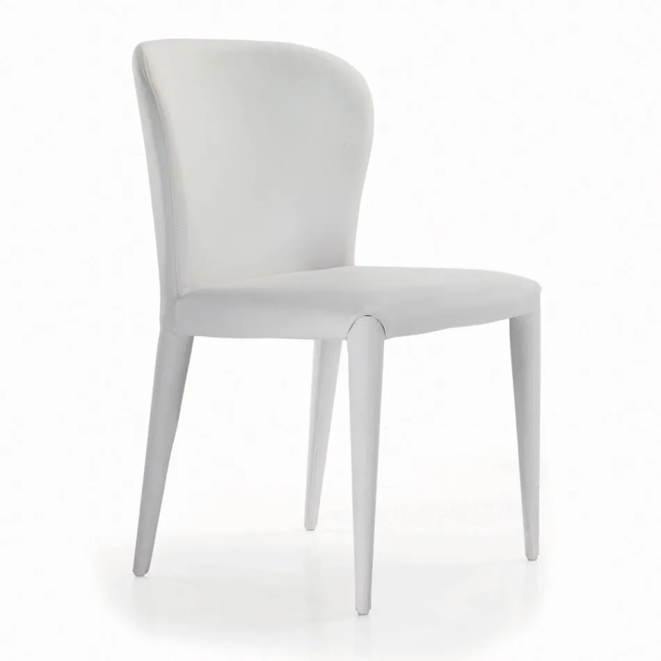 Dining Chair with Seat and Upholstered Legs Made in Italy - Verona Viadurini