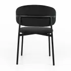 Dining Chair with Velvet Seat and Backrest Made in Italy - Livorno Viadurini
