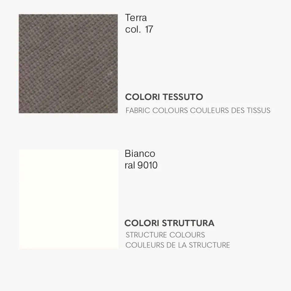 Dining Chair with Fabric Seat and Metal Structure - Aisha Viadurini