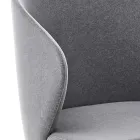 Dining Chair with Metal Structure and Velvet Seat Made in Italy - Rodino Viadurini