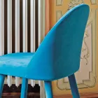 Design Dining Chair Covered in Washable Fabric Made in Italy - Trilly Viadurini