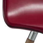 Dining Chair in Regenerated Leather with Wooden Legs Made in Italy - Luke Viadurini