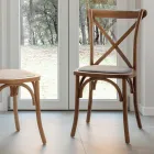 Dining Chair in European Beech in Different Finishes - Inay Viadurini