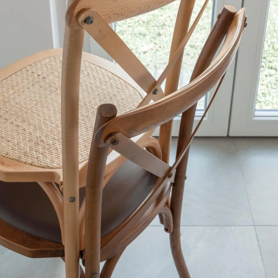 Dining Chair in European Beech in Different Finishes - Inay Viadurini