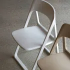 Folding Dining Chair in Colored Polypropylene, 4 Pieces - Eliana Viadurini