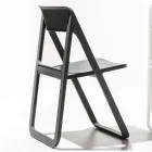 Folding Dining Chair in Colored Polypropylene, 4 Pieces - Eliana Viadurini