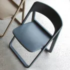 Folding Dining Chair in Colored Polypropylene, 4 Pieces - Eliana Viadurini