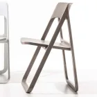 Folding Dining Chair in Colored Polypropylene, 4 Pieces - Eliana Viadurini