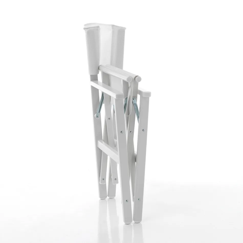 Folding Director's Chair in Aluminium and Textilene - Fluoro Viadurini