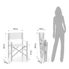 Folding Director's Chair in Aluminium and Textilene - Fluoro Viadurini