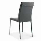 Lounge Chair with Steel Legs and Fabric Seat - Amalfi Viadurini