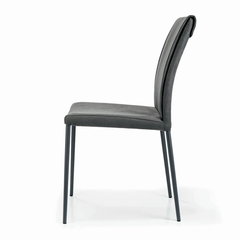 Lounge Chair with Steel Legs and Fabric Seat - Amalfi Viadurini