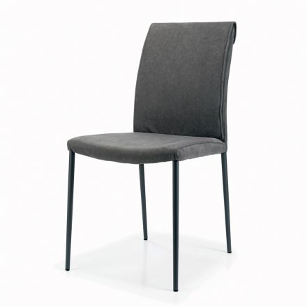 Lounge Chair with Steel Legs and Fabric Seat - Amalfi Viadurini
